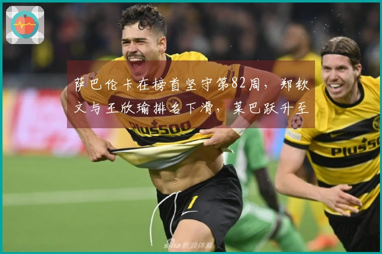 萨巴伦卡在榜首坚守第82周，郑钦文与王欣瑜排名下滑，莱巴跃升至第二位